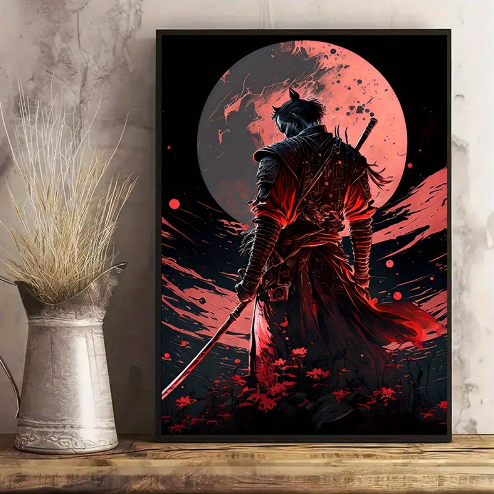 BowLift | BlossomBlade - Samurai Canvas Art with Cherry Blossoms