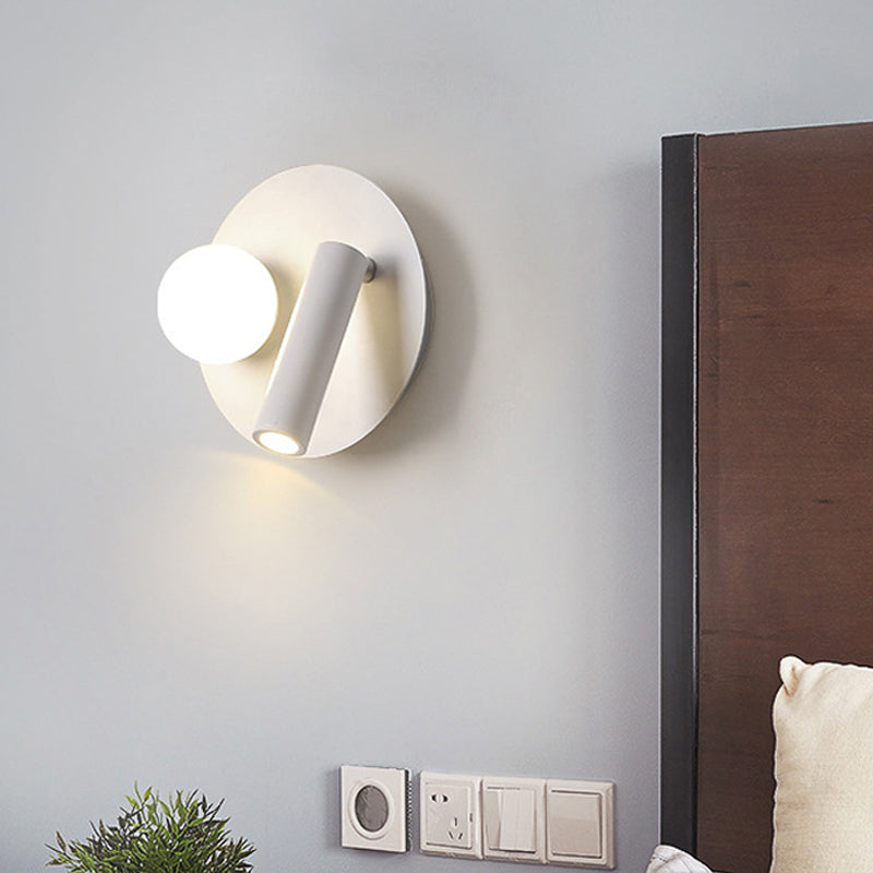 BowLift | Round Wall-Mounted Lamp Simplicity Acrylic LED White Surface Wall Lamp with Downlight Design in Warm/White Light