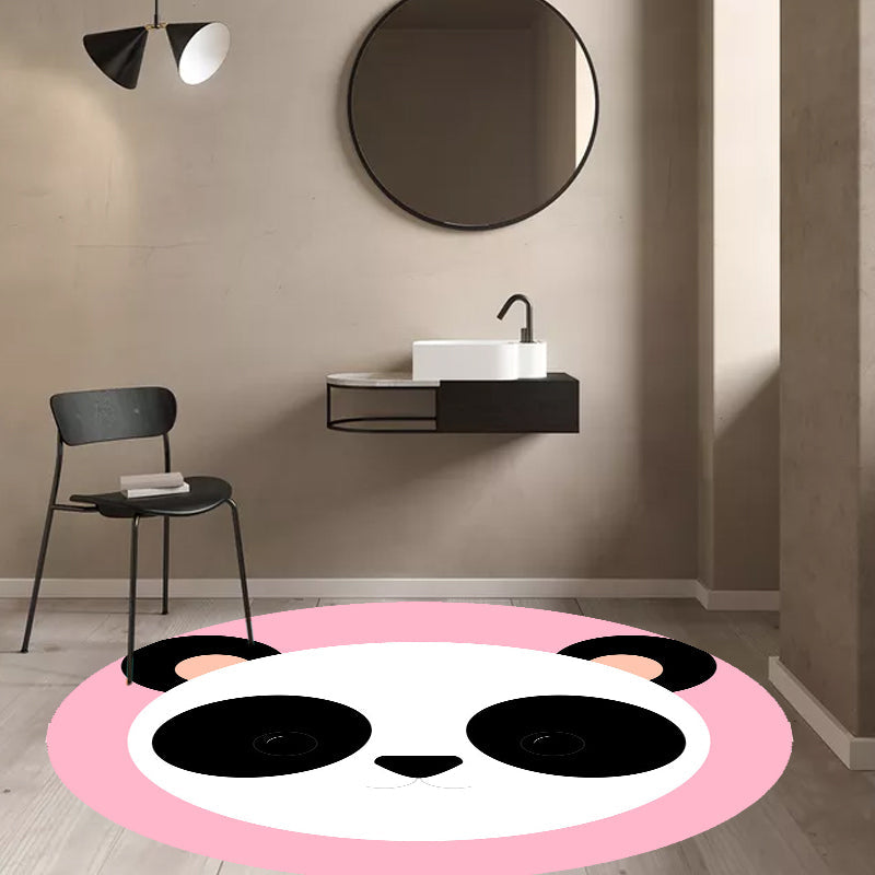 BowLift | Kids Cartoon Animal Pattern Rug Blue and Pink Polyester Rug Washable Pet Friendly Non-Slip Rug for the Children's Room