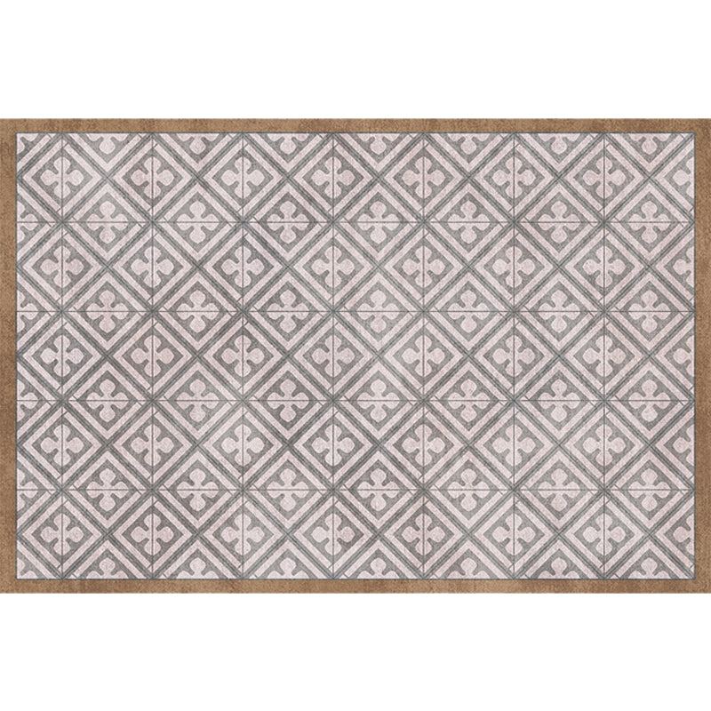 BowLift | Retro Tribal geometric pattern rug Brown and Blue rug Polyester washable pet-friendly non-slip rug for living room