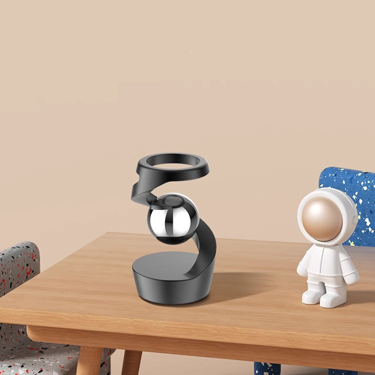 BowLift | Gravity Defying Kinetic Desk Toy | CNC Machined Aerospace Aluminum Helix | Mirror-Polished Stainless Steel Sphere | Precision-Engineered Mechanical Optical Illusion | 8-Component Modular Assembly