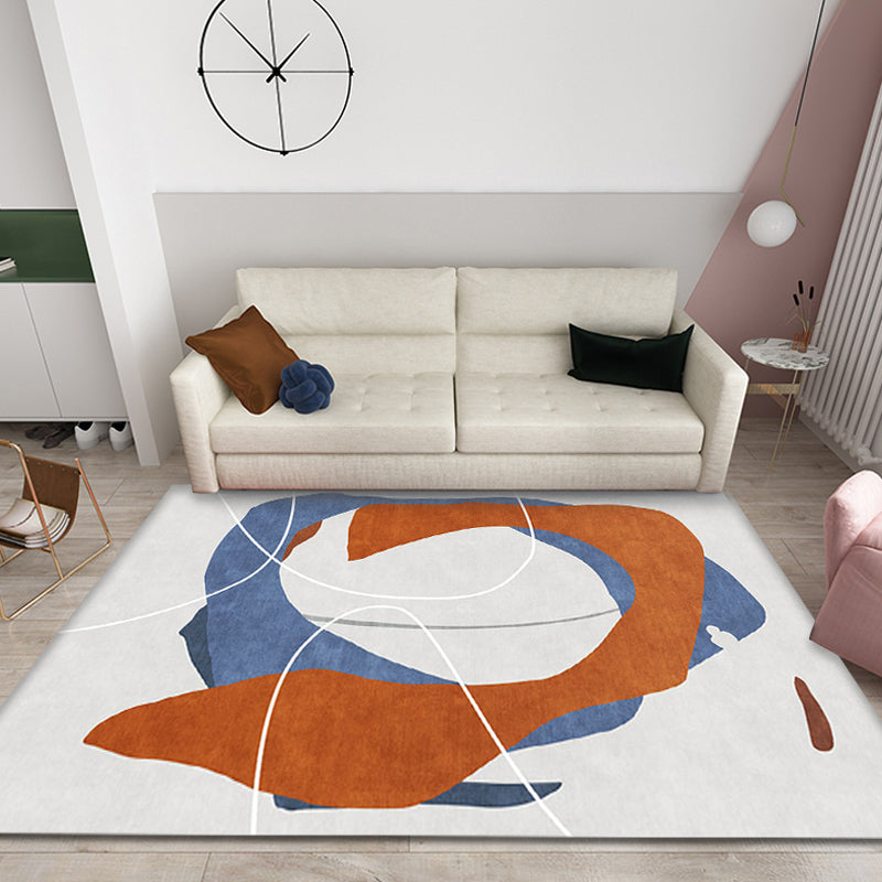 BowLift | Creative Multicolor Modernist Carpet Polyester Abstract Carpet Washable Pet-Friendly Non-Slip Rug for Living Room