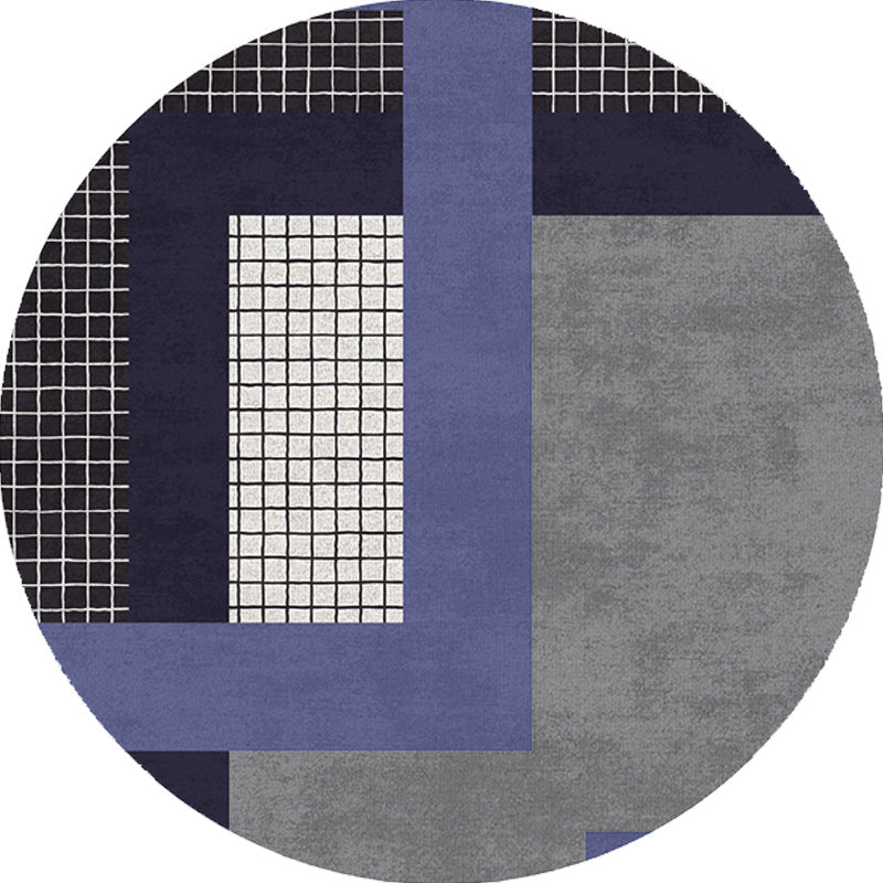 BowLift | Colorful checkered rug Polyester Modern rug Washable Non-slip Pet-friendly area rug for the living room