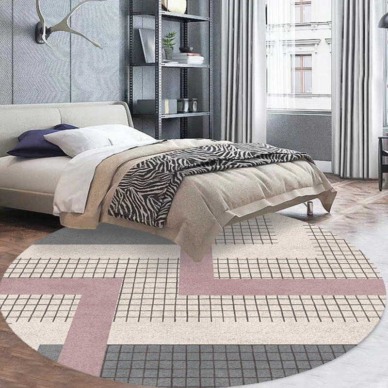 BowLift | Colorful checkered rug Polyester Modern rug Washable Non-slip Pet-friendly area rug for the living room