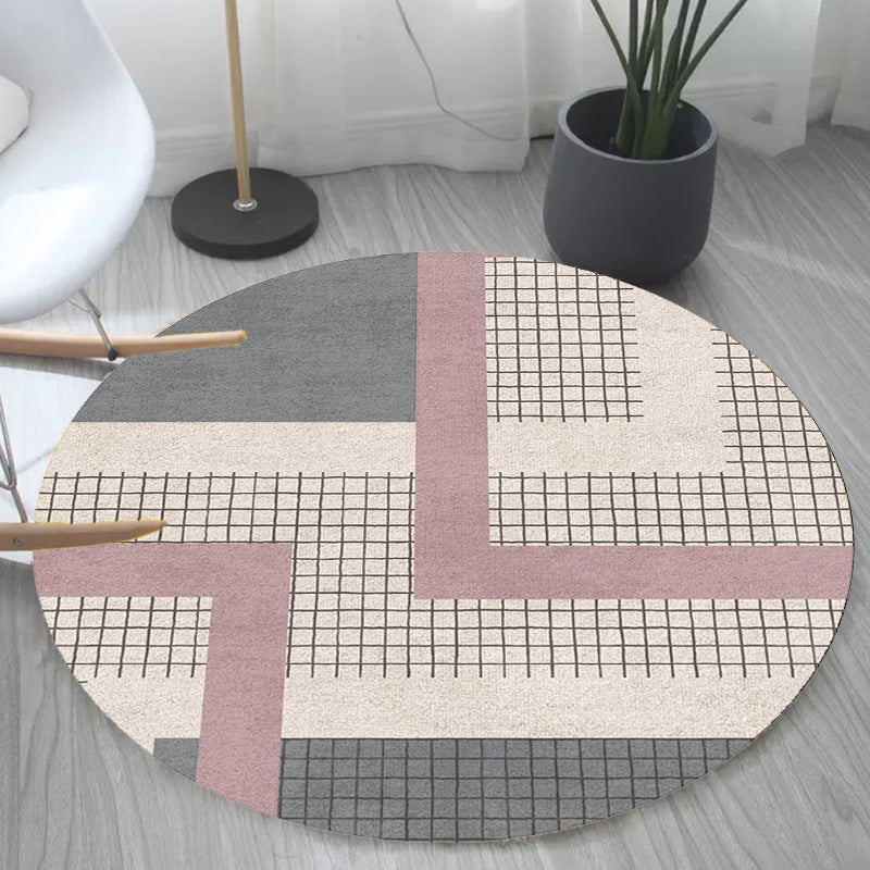 BowLift | Colorful checkered rug Polyester Modern rug Washable Non-slip Pet-friendly area rug for the living room
