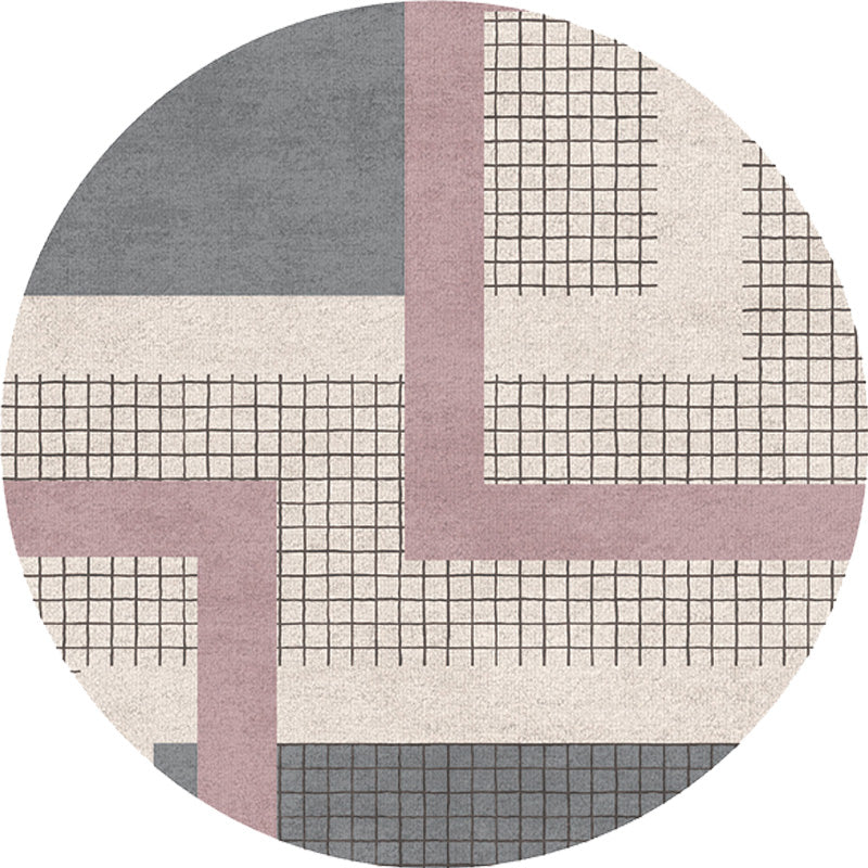 BowLift | Colorful checkered rug Polyester Modern rug Washable Non-slip Pet-friendly area rug for the living room