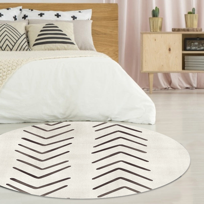 BowLift | Geometric and striped pattern carpet polyester modern carpet washable non-slip pet-friendly carpet for the living room