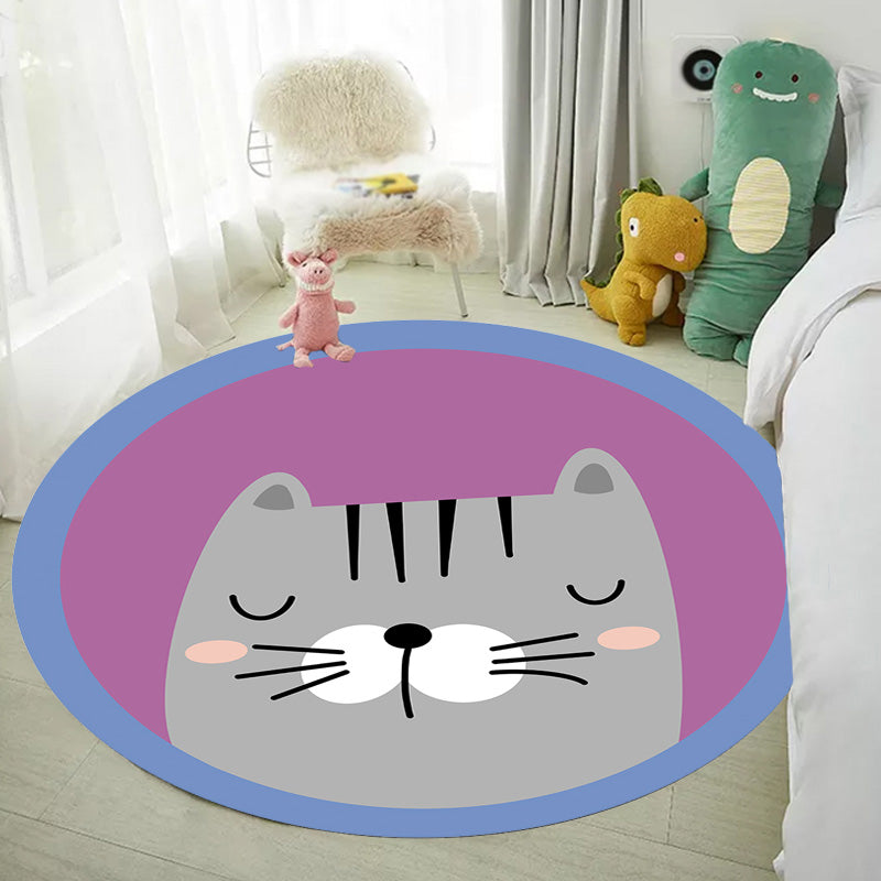 BowLift | Kids Animal pattern Carpet Multicolor Polyester Carpet Non-Slip Back Washable Pet-Friendly Carpet for Bedroom