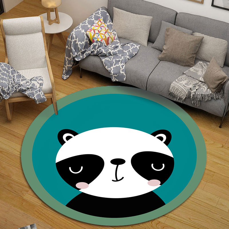 BowLift | Multicolor Animal Pattern Rug Polyester Kids Rug Washable Non-Slip Pet-Friendly Rug for Children's Room