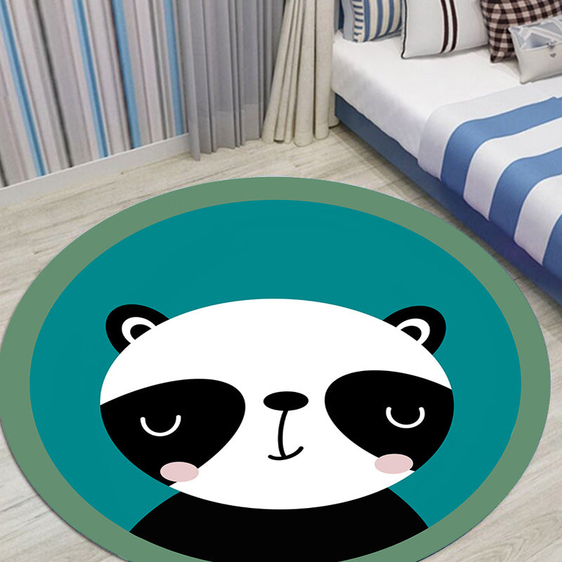 BowLift | Multicolor Animal Pattern Rug Polyester Kids Rug Washable Non-Slip Pet-Friendly Rug for Children's Room