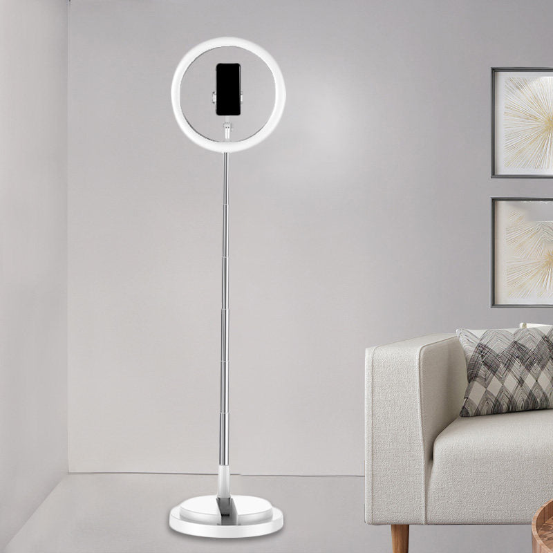 BowLift | Round Metal USB Makeup Lamp Minimalist Black/White/Pink LED Fill Light for Phone Stand