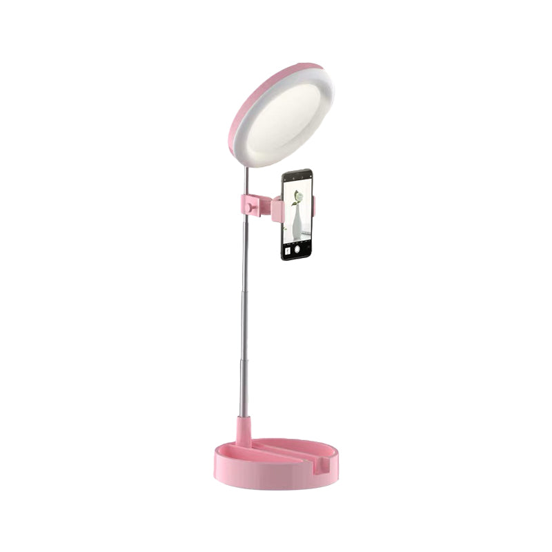 BowLift | Minimal Ring LED Make-Up Lighting Metal Phone Holder USB Fill Flush Lamp in Black/White/Pink