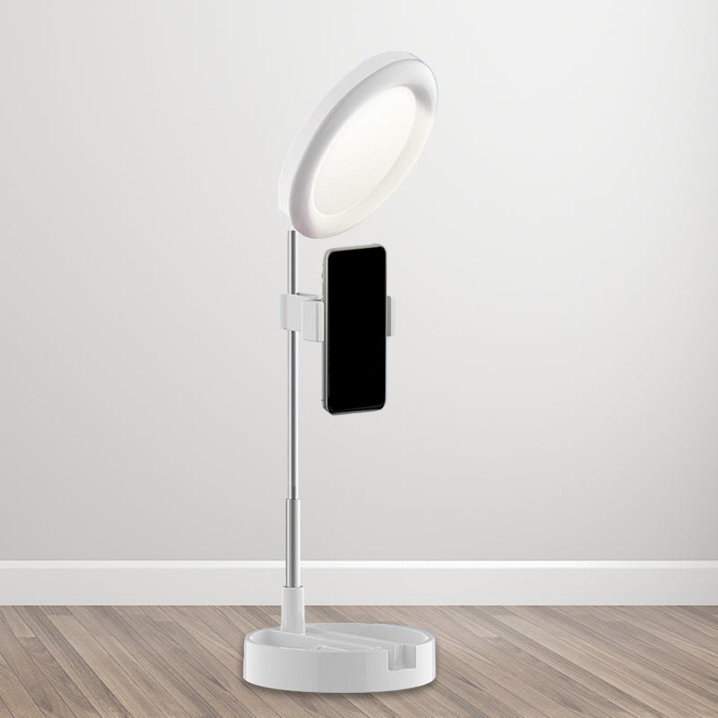 BowLift | Minimal Ring LED Make-Up Lighting Metal Phone Holder USB Fill Flush Lamp in Black/White/Pink