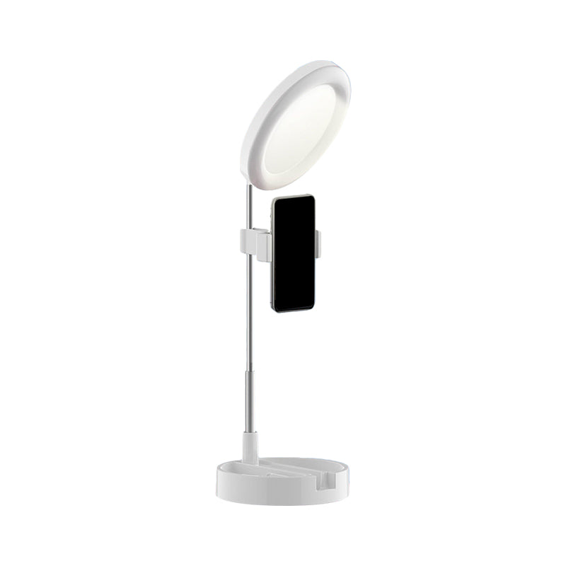 BowLift | Minimal Ring LED Make-Up Lighting Metal Phone Holder USB Fill Flush Lamp in Black/White/Pink