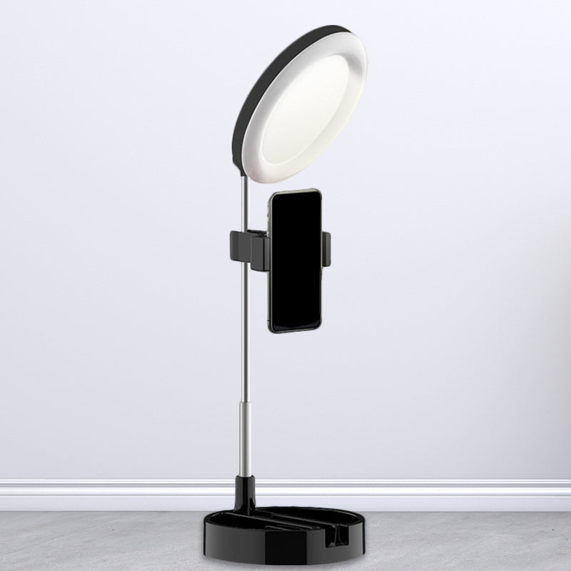 BowLift | Minimal Ring LED Make-Up Lighting Metal Phone Holder USB Fill Flush Lamp in Black/White/Pink