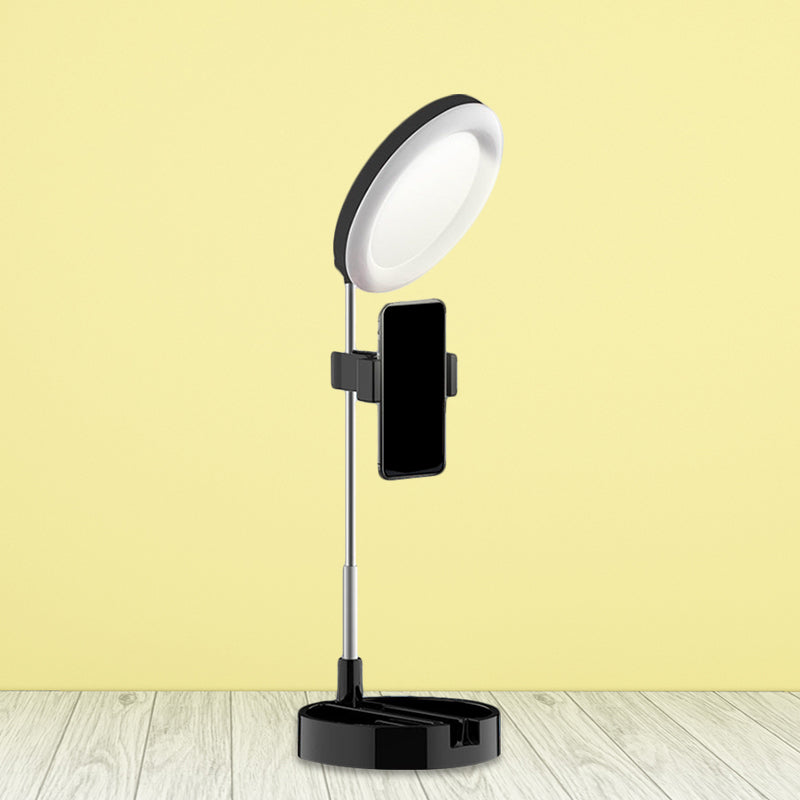 BowLift | Minimal Ring LED Make-Up Lighting Metal Phone Holder USB Fill Flush Lamp in Black/White/Pink