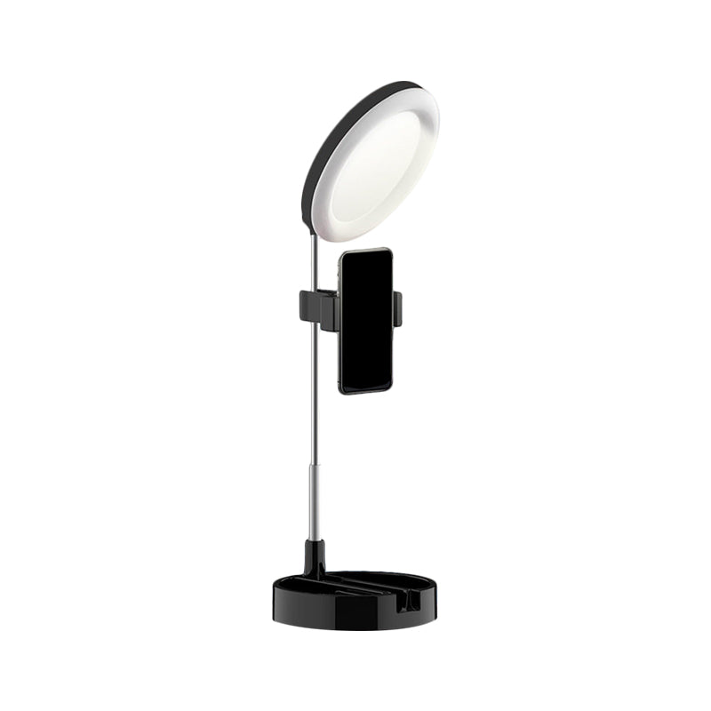 BowLift | Minimal Ring LED Make-Up Lighting Metal Phone Holder USB Fill Flush Lamp in Black/White/Pink
