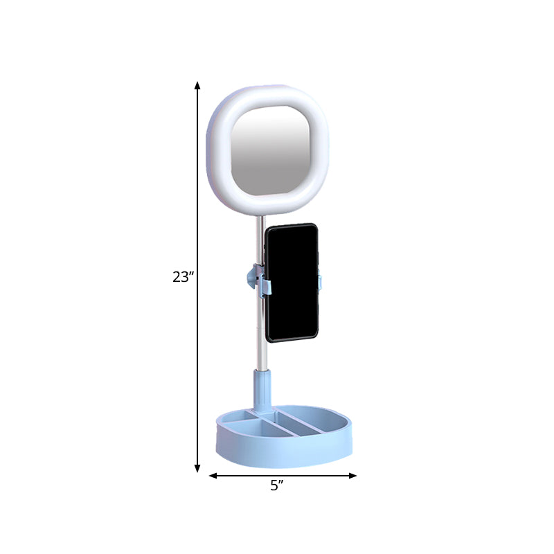 BowLift | Square LED Mirror Light Simple Style Metallic Black/Pink/Blue Finish Fill Light with USB Connection