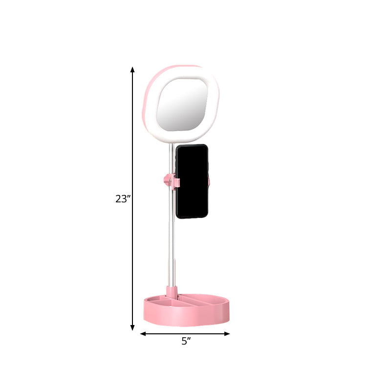 BowLift | Square LED Mirror Light Simple Style Metallic Black/Pink/Blue Finish Fill Light with USB Connection
