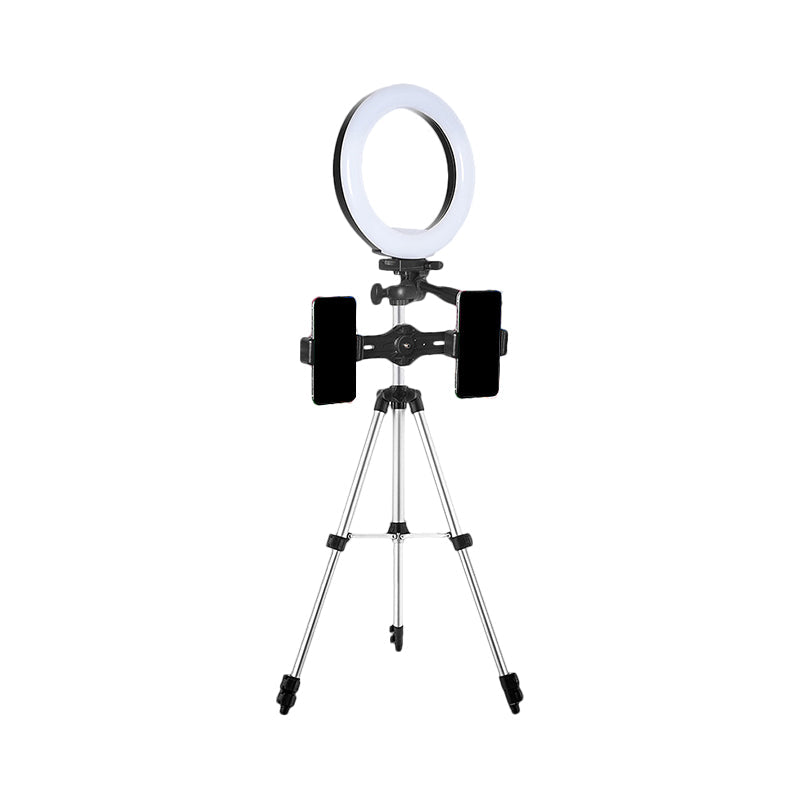 BowLift | Circle Metallic Vanity Lighting Modern Style Black USB LED Fill Flash Light with Tripod Design