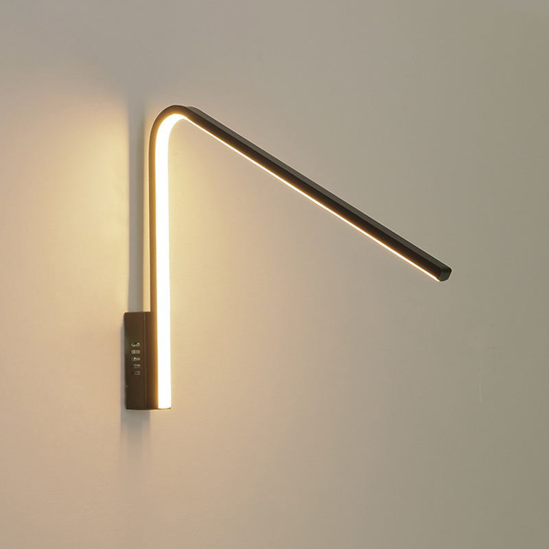 BowLift | Minimalist V-shaped Wall Lamp Kit Silica Gel Corridor LED Wall Light in Warm/White Light, Black/White