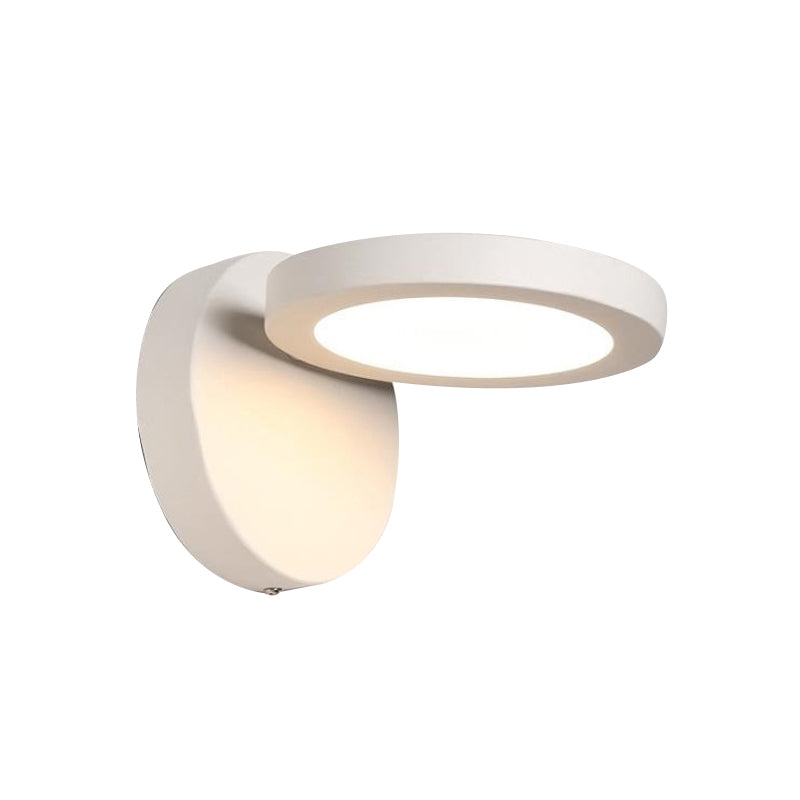BowLift | Acrylic Rotating Lens Wall Light Simplicity White/Black LED Wall Lights Fixture in Warm/White Light