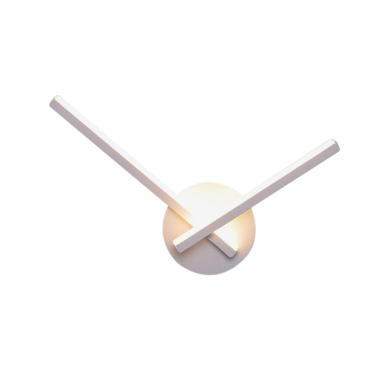 BowLift | Acrylic Cross Wall Lighting Ideas Minimalism Black/White LED Wall Lamp in Warm/White Light for Nightstand