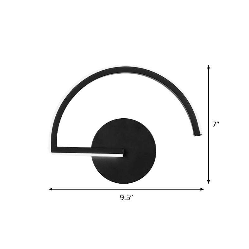 BowLift | Minimalistic Half-Round Metal Wall Lamp Ideas LED Wall-Mounted Lighting with Open Design, Warm/White Light