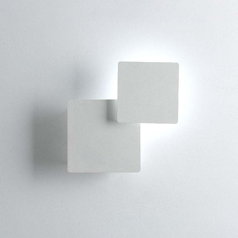 BowLift | Iron Movable Shadow Square Wall Lamp Minimalism Novelty Black/White LED Wall Light in Warm/White Light