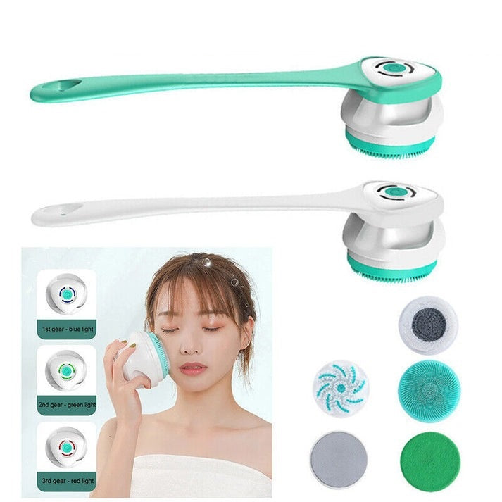 BowLift | Electric Shower Brush | Rotating Exfoliating Body Scrubber | Long Handle | Deep Cleaning & Massage