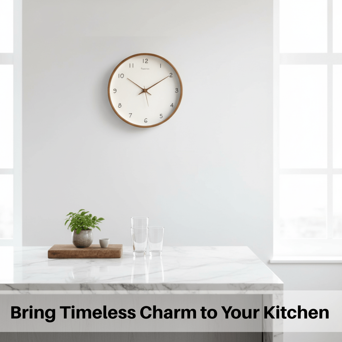 BowLift | Analog Wood Wall Clock with Silent Movement