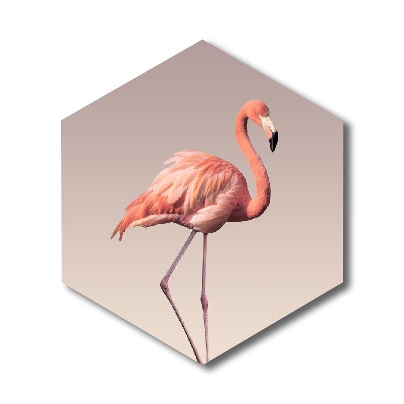 BowLift | Flamingo Canvas Print Home Interior Photography Tropical Animal Wall Art in Pink, Layered