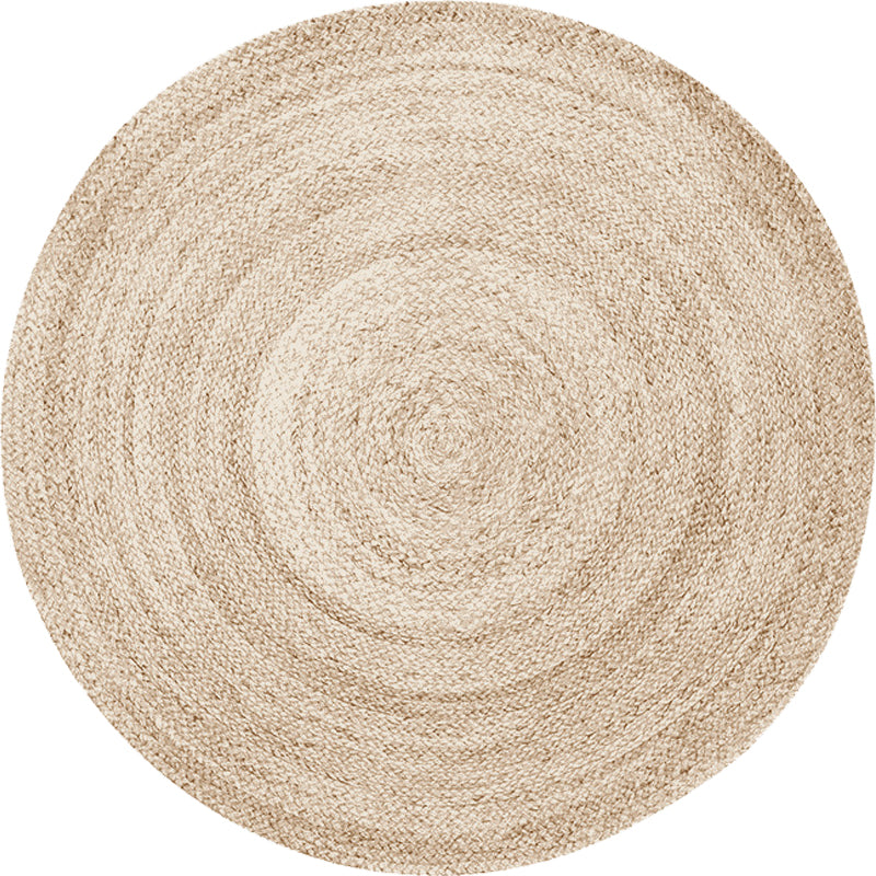 BowLift | Beige Simple Rug Jute Rustic Rug Washable Non-Slip Pet-Friendly Rug for the Living Room