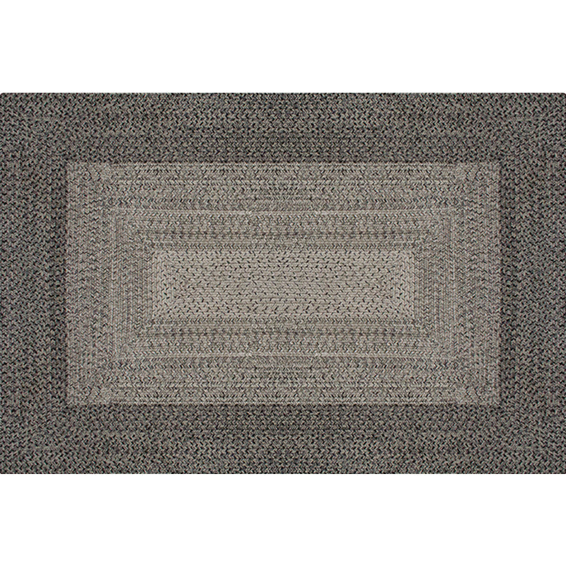 BowLift | Country Geometric Pattern Area Rug Gray and Black Polypropylene Rug Non-Slip Backing Washable Pet-Friendly Carpet for Home