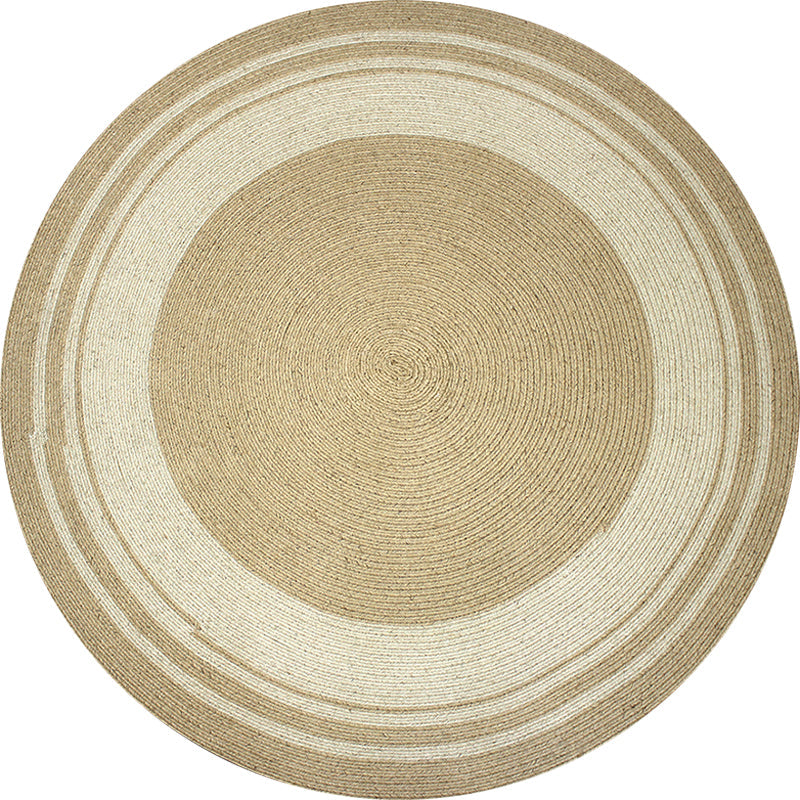BowLift | Brown Bedroom Carpet Rustic Circular Pattern Rug Sisal Washable Non-Slip Backing Pet-Friendly Rug