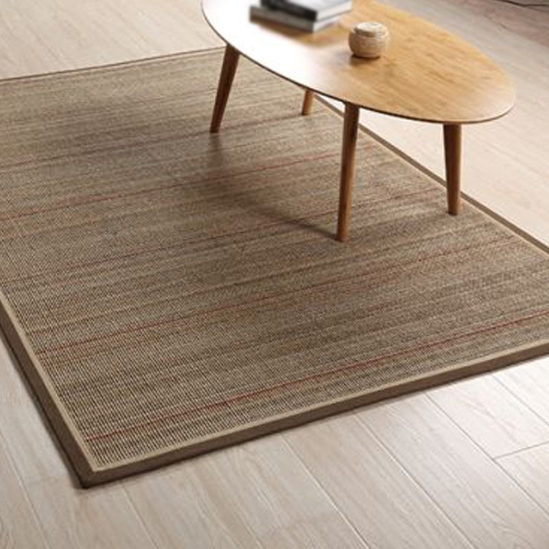 BowLift | Simple Country Carpet Brown Striped Pattern Carpet Pet Friendly Washable Non-slip Felt for Living Room