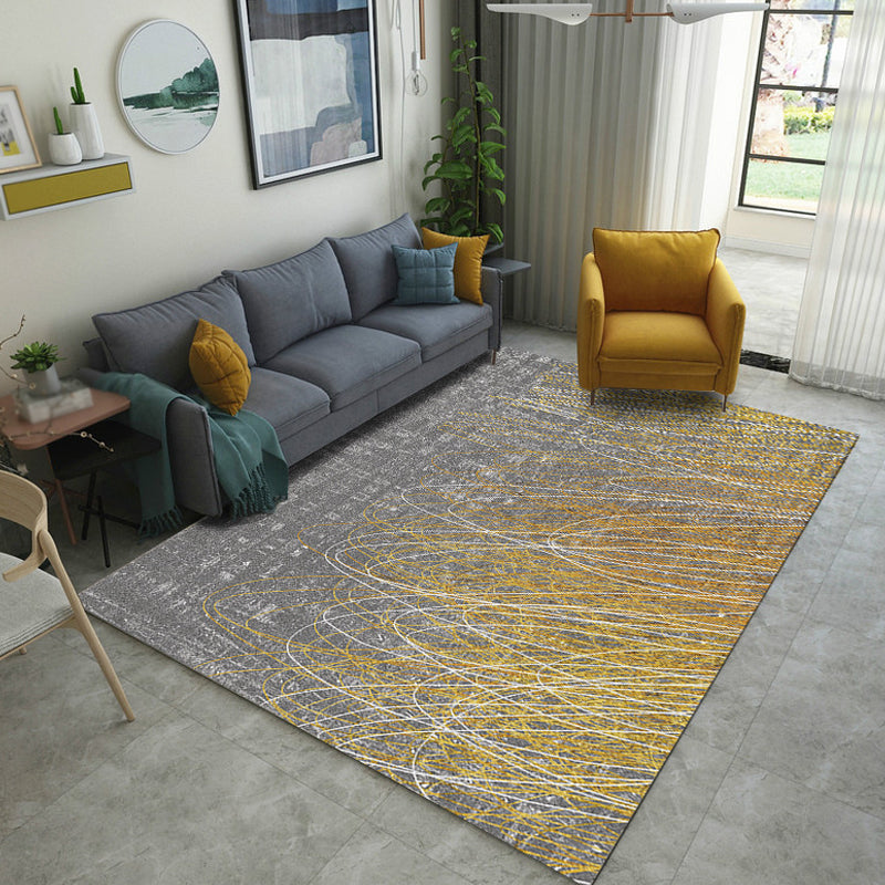 BowLift | Creative Abstract Rug Multicolor Industrial Rug Polyester Pet Friendly Washable Non-Slip Carpet for Living Room