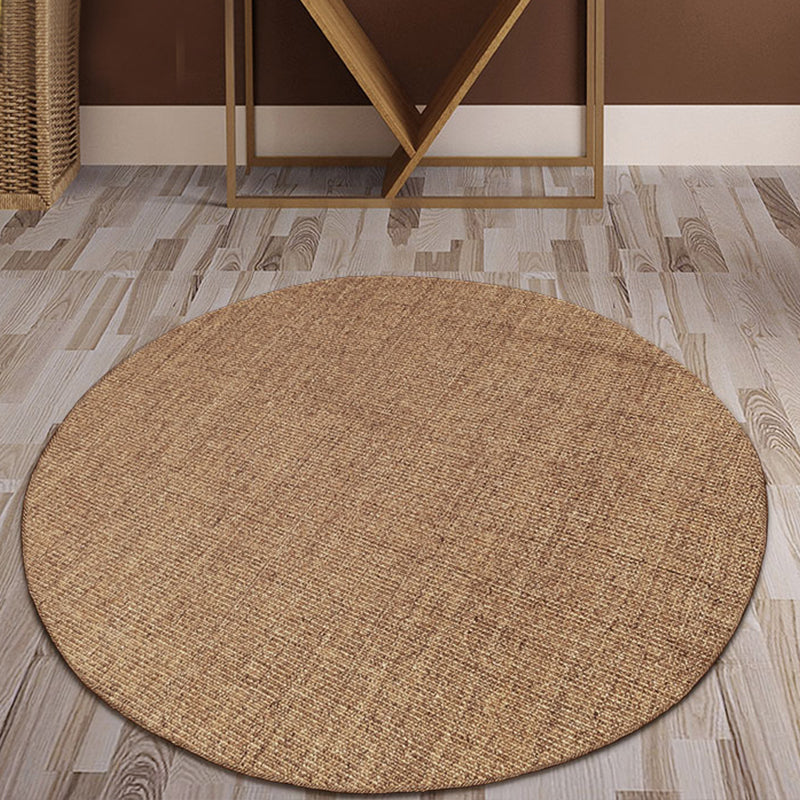 BowLift | Brown Living Room Rug Rustic Circle Pattern Rug Sisal Washable Non-Slip Backing Pet-Friendly Rug