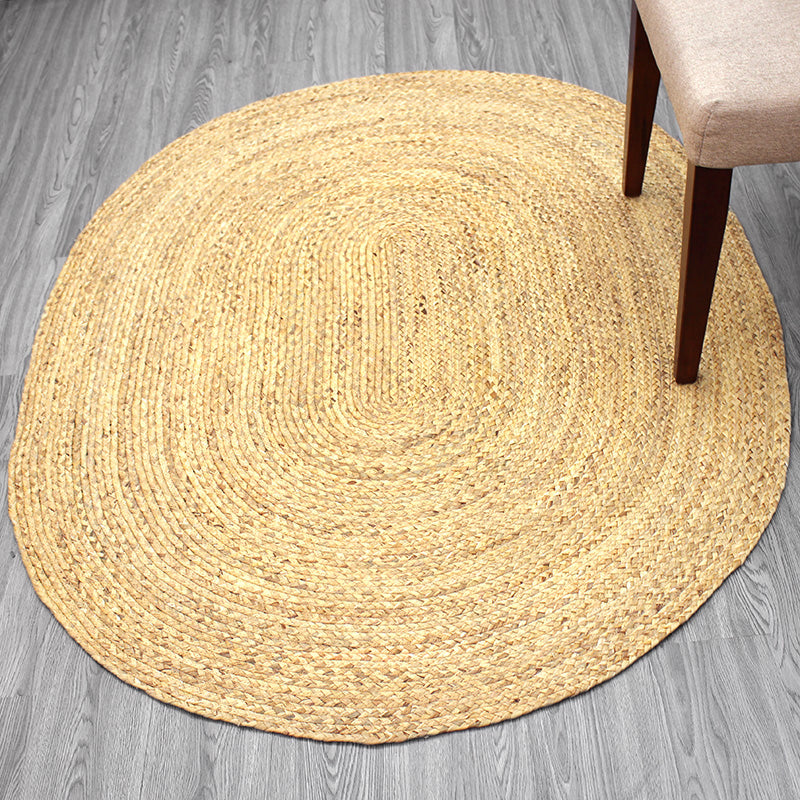 BowLift | Country Solid Color Carpet Beige and Yellow Jute Carpet Non-Slip Pet-Friendly Washable Area Rug for Study