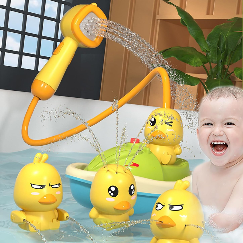 BowLift | Bath Toy Set Floating Ducks Shower Spray