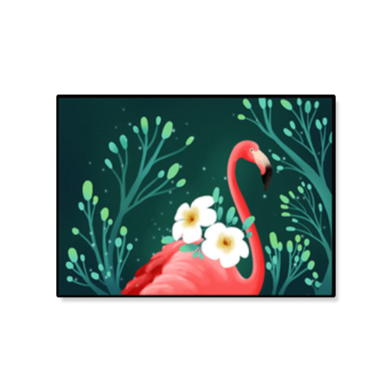 BowLift | Flamingo Print Painting Tropical Stylish Textured Canvas Wall Art for Dining Room
