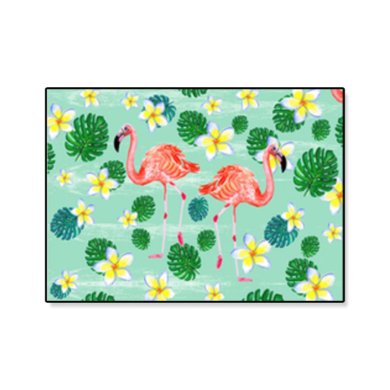 BowLift | Flamingo Print Painting Tropical Stylish Textured Canvas Wall Art for Dining Room