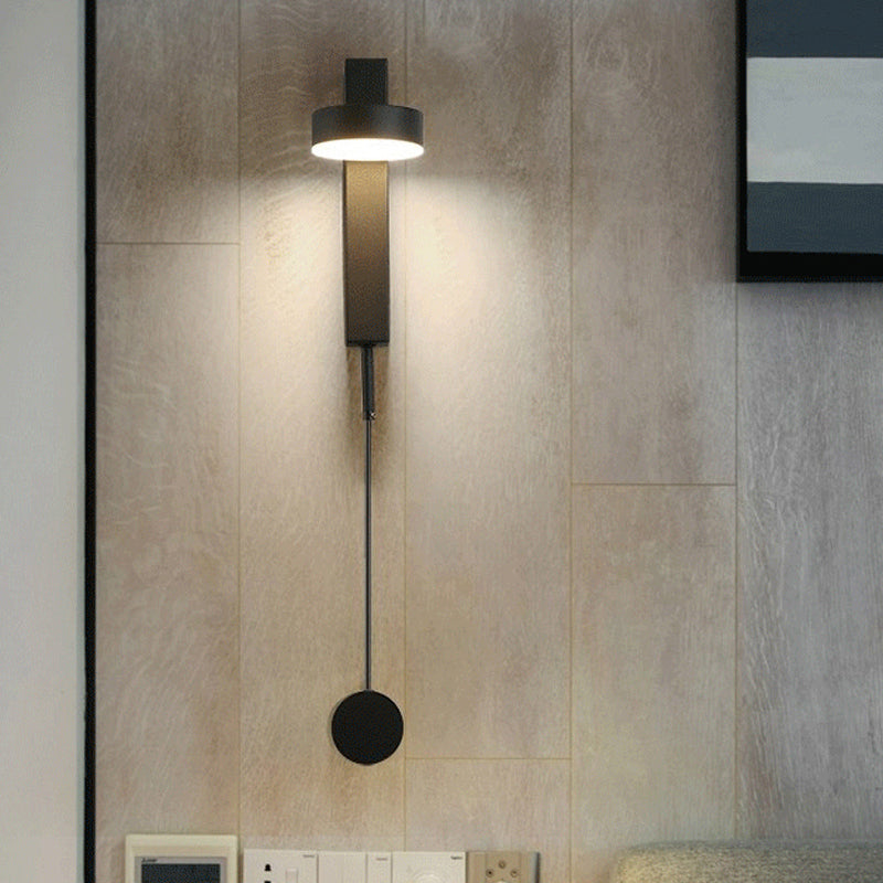 BowLift | Black/Gold Rectangular Surface Mounted Wall Lamp Simplicity LED Metal Wall Lighting with Switch