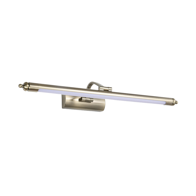BowLift | Extended wall lighting ideas modernity metal LED WC wall lamp in nickel, warm/white light