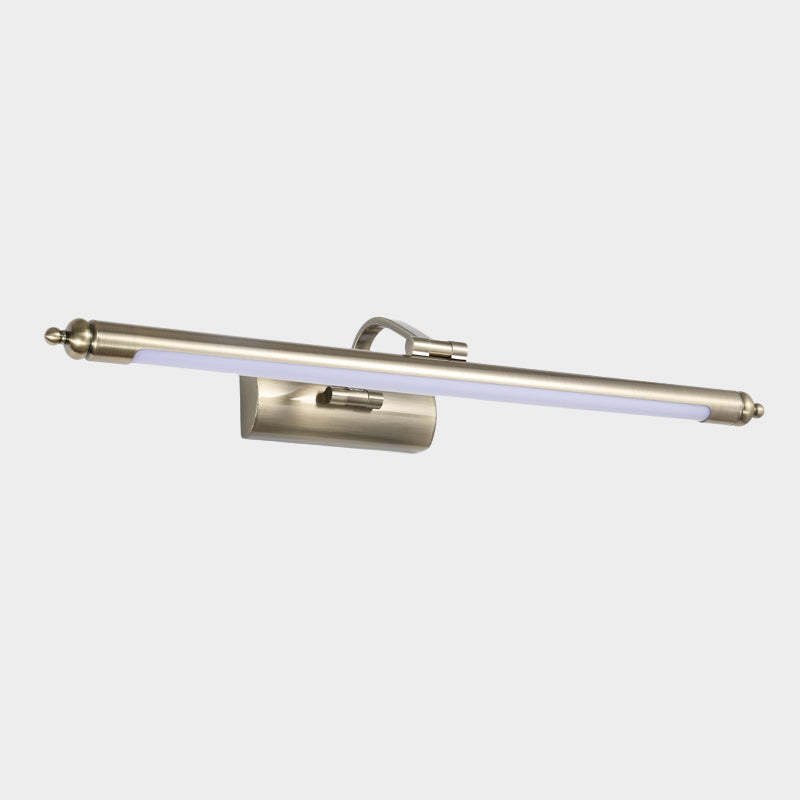 BowLift | Extended wall lighting ideas modernity metal LED WC wall lamp in nickel, warm/white light