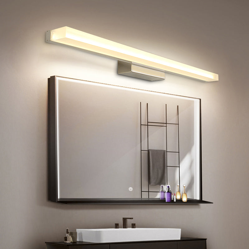 BowLift | Extended Acrylic Vanity Lighting Modern Style LED Nickel Wall Light for Toilet