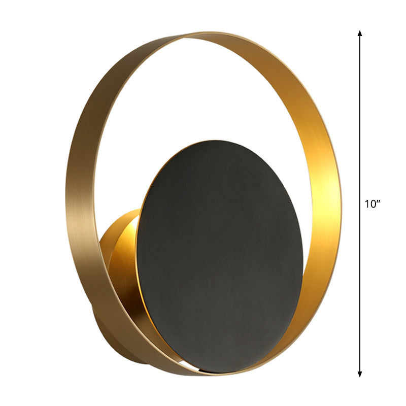 BowLift | Loop Metallic Wall Lighting Idea Contemporary LED Brass Wall Lamp Light for Bedroom
