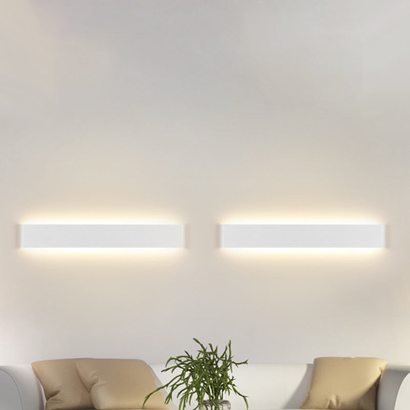 BowLift | Large Space LED Wall Light Modernism Black/White Wall Light with Rectangular Metal Shade