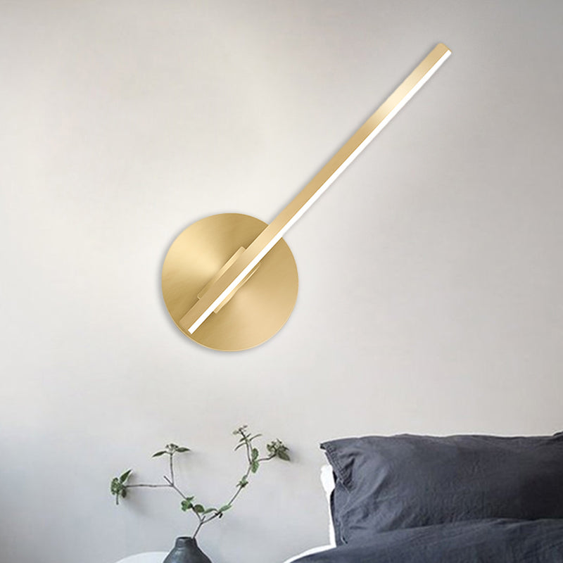 BowLift | Gold Tube/Stick Wall Lighting Ideas Simple Aluminum LED Wall Lamp for Boys Nightstand