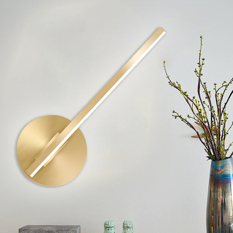 BowLift | Gold Tube/Stick Wall Lighting Ideas Simple Aluminum LED Wall Lamp for Boys Nightstand